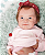 Bebê Reborn Menina Silicone Sólido 49 Cm Olhos Abertos Com Detalhes Super Realistas Acompanha Enxoval - Imagem 2