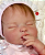 Bebê Reborn Menina Silicone Sólido 47 Cm Olhos Fechados Linda E Perfeita Bebê Gordinha Recém Nascida - Imagem 1