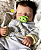 Bebê Reborn Menino Silicone Sólido 47 Cm Olhos Fechados Bebê Reborn Gordinho Super Realista Com Chupeta - Imagem 1