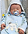Bebê Reborn Menino Silicone Sólido 47 Cm Olhos Fechados Bebê Pode Dar Banho Acompanha Lindo Enxoval - Imagem 3