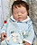 Bebê Reborn Menino Silicone Sólido 47 Cm Olhos Fechados Bebê Pode Dar Banho Acompanha Lindo Enxoval - Imagem 2