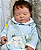 Bebê Reborn Menino Silicone Sólido 47 Cm Olhos Fechados Bebê Pode Dar Banho Acompanha Lindo Enxoval - Imagem 4