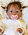 Bebê Reborn Menina Silicone Sólido 50 Cm Olhos Abertos Pode Dar Banho Acompanha Enxoval E Acessórios - Imagem 3