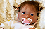 Bebê Reborn Menina Silicone Sólido 50 Cm Olhos Abertos Pode Dar Banho Acompanha Enxoval E Acessórios - Imagem 4