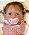 Bebê Reborn Menina Silicone Sólido 50 Cm Olhos Abertos Pode Dar Banho Acompanha Enxoval E Acessórios - Imagem 1