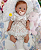 Bebê Reborn Menina Silicone Sólido 50 Cm Olhos Abertos Recém Nascida Acompanha Acessórios E Enxoval - Imagem 3