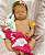 Bebê Reborn Menina Loulou 45 Cm Olhos Fechados Silicone Sólido Bebê Gordinha Realista Com Chupeta - Imagem 2