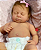 Bebê Reborn Menina Loulou 45 Cm Olhos Fechados Silicone Sólido Bebê Gordinha Realista Com Chupeta - Imagem 2