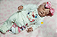 Boneca Bebê Reborn Menina Owen Realborn 53 Cm Olhos Fechados Detalhes Reais Bebê Chupando Chupeta - Imagem 4