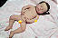 Bebê Reborn Menina Loulou 45 Cm Olhos Fechados Silicone Sólido Pode Dar Banho Acompanha Enxoval - Imagem 1