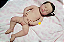 Bebê Reborn Menina Loulou 45 Cm Olhos Fechados Silicone Sólido Pode Dar Banho Acompanha Enxoval - Imagem 1