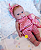 Bebê Reborn Menina Silicone Sólido 30 Cm Olhos Abertos Detalhes Reais Bebê Loirinha Recém Nascida - Imagem 2