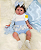 Bebê Reborn Menina Silicone Sólido 50 Cm Olhos Abertos Linda E Perfeita Acompanha Acessórios E Enxoval - Imagem 3