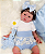 Bebê Reborn Menina Silicone Sólido 50 Cm Olhos Abertos Linda E Perfeita Acompanha Acessórios E Enxoval - Imagem 1