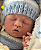 Bebê Reborn Menino Silicone Sólido 43 Cm Olhos Fechados Super Realista Chupando Chupeta Com Enxoval - Imagem 4