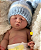 Bebê Reborn Menino Silicone Sólido 43 Cm Olhos Fechados Super Realista Chupando Chupeta Com Enxoval - Imagem 2