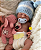 Bebê Reborn Menino Silicone Sólido 43 Cm Olhos Fechados Super Realista Chupando Chupeta Com Enxoval - Imagem 1