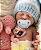 Bebê Reborn Menino Silicone Sólido 43 Cm Olhos Fechados Super Realista Chupando Chupeta Com Enxoval - Imagem 1