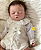 Bebê Reborn Menina Silicone Sólido 43 Cm Olhos Fechados Bebê Parece De Verdade Com Lindo Enxoval - Imagem 4