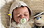 Bebê Reborn Menina Silicone Sólido 43 Cm Olhos Fechados Bebê Parece De Verdade Com Lindo Enxoval - Imagem 1