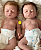 Bebê Reborn Menina E Menino Gêmeos Silicone Sólido 43 Cm Olhos Fechados Acompanha Acessórios - Imagem 3