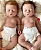 Bebê Reborn Menina E Menino Gêmeos Silicone Sólido 43 Cm Olhos Fechados Acomapanha Acessórios - Imagem 2
