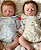 Bebê Reborn Menina E Menino Gêmeos Silicone Sólido 43 Cm Olhos Fechados Acomapanha Acessórios - Imagem 1