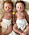 Bebê Reborn Menina E Menino Gêmeos Silicone Sólido 43 Cm Olhos Fechados Acompanha Acessórios - Imagem 2