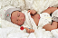Bebê Reborn Menino Silicone Sólido 43 Cm Olhos Fechados Detalhes Reais De Um Bebê Pode Tomar Banho - Imagem 1