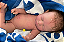 Bebê Reborn Menino Silicone Sólido 43 Cm Olhos Fechados Pode Tomar Banho Acompanha Enxoval E Chupeta - Imagem 2
