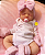 Bebê Reborn Menina Silicone Sólido 43 Cm Olhos Fechados Bebê Reborn Mais Realista Acompanha Acessórios - Imagem 1