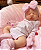 Bebê Reborn Menina Silicone Sólido 43 Cm Olhos Fechados Bebê Reborn Mais Realista Acompanha Acessórios - Imagem 2
