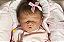 Boneca Bebê Reborn Menina Silicone Sólido 43 Cm Olhos Fechados Bebê Dormindo Chupando Chupeta - Imagem 4