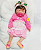 Bebê Reborn Menina Toda Em Silicone Sólido 34 Cm Olhos Fechados Detalhes Reais Bebê Linda Recém Nascida - Imagem 3