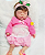 Bebê Reborn Menina Toda Em Silicone Sólido 34 Cm Olhos Fechados Detalhes Reais Bebê Linda Recém Nascida - Imagem 4