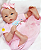 Bebê Reborn Menina Luca 47 Cm Olhos Abertos Linda E Perfeita Com Detalhes Reais De Bebê De Verdade - Imagem 4