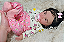 Bebê Reborn Menina Lisa 57 Cm Olhos Abertos Silicone Sólido Realista Pode Dar Banho Mama E Faz Xixi - Imagem 2