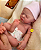 Bebê Reborn Menina Isabela 35 Cm Olhos Fechados Silicone Sólido Pode Dar Banho Bebê Realista - Imagem 1