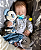Bebê Reborn Menino Levi 49 Cm Olhos Fechados Silicone Sólido Bebê Reborn Super Realista Com Chupeta - Imagem 2