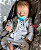 Bebê Reborn Menino Levi 49 Cm Olhos Fechados Silicone Sólido Bebê Reborn Super Realista Com Chupeta - Imagem 2