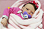 Bebê Reborn Menina Michelle 45 Cm Olhos Abertos Princesinha Super Realista Acompanha Lindo Enxoval - Imagem 3