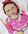 Bebê Reborn Menina Michelle 45 Cm Olhos Abertos Princesinha Super Realista Acompanha Lindo Enxoval - Imagem 1