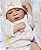 Bebê Reborn Menina Michelle 45 Cm Olhos Abertos Parece De Verdade Acompanha Enxoval E Acessórios - Imagem 4