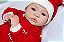 Bebê Reborn Menino Shyann 43 Cm Olhos Abertos Bebê Reborn De Natal Com Enxoval Completo E Chupeta - Imagem 4