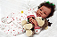 Boneca Bebê Reborn Menina Shyann 43 Cm Olhos Abertos Bebê Negra Com Chupeta Promoção De Natal - Imagem 3
