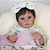 Bebê Reborn Menina 48 Cm Olhos Abertos Corpo Vinil Siliconado Recém Nascida Pronta Entrega - Imagem 3