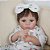 Bebê Reborn Menina 48 Cm Olhos Abertos Corpo Vinil Siliconado Recém Nascida Pronta Entrega - Imagem 4