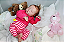 Bebê Reborn Menina Levi 48 Cm Olhos Fechados Bebê Bonita E Realista Acompanha Enxoval E Acessórios - Imagem 3