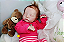 Bebê Reborn Menina Levi 48 Cm Olhos Fechados Bebê Bonita E Realista Acompanha Enxoval E Acessórios - Imagem 4