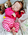 Bebê Reborn Menina Levi 48 Cm Olhos Fechados Bebê Bonita E Realista Acompanha Enxoval E Acessórios - Imagem 2